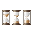 Sand falling in the hourglass vector image