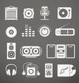 Music silhouettes Music silhouettes vector image