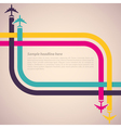 Colorful airplanes vector image