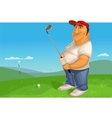 Man playing golf vector image