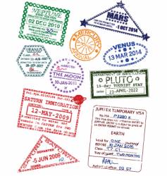 Planet visas vector image