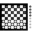 Checkers and board Checkers and board vector image