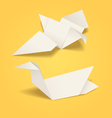 Abstract origami birds vector image