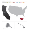 Detailed usa map vector image