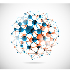 Abstract molecular structure vector image
