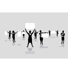 Business women boards vector image