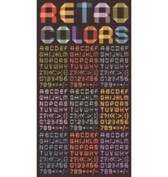 Font from colored scotch tape vector image