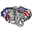 Political elephant and donkey cartoon vector image