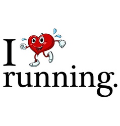 Running sign vector image