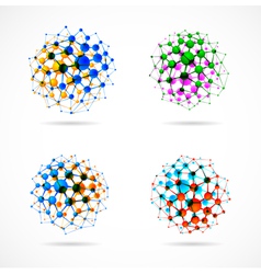 Molecular structures set vector image