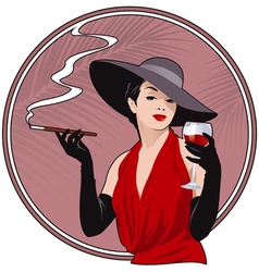 In cafe vector image