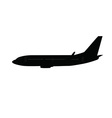 Single medium size aircraft silhouette vector image