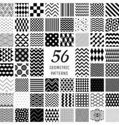 56 Geometric Seamless Patterns vector image