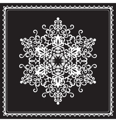 White snowflake vector image