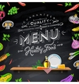 Design elements menu chalkboard vector image