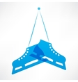 Blue skates vector image