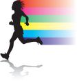 Woman jogger vector image
