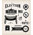 Usa election icon set vector image