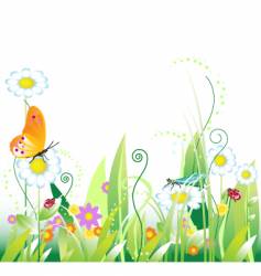 Floral background vector image