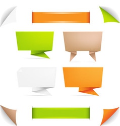 Origami paper banner vector image