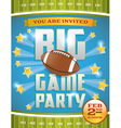 Football Game Invitation Flyer vector image