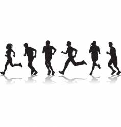 Runners vector image