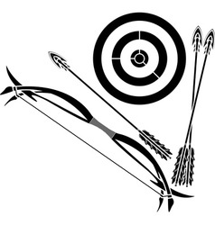 Bow and target vector image