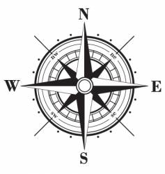 Compass rose vector image