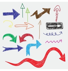 Arrows doodle vector image