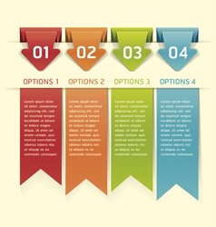 Colorful origami style number options banner Colorful origami style number options banner vector image