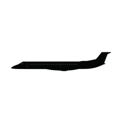 Single small aircraft silhouette 2 vector image