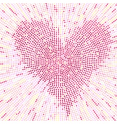 Valentine mosaic background vector image
