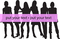 Fashion woman silhouette vector image
