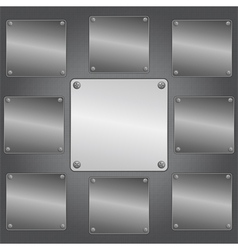 Metal plates vector image