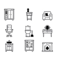 Furniture icons Furniture icons vector image