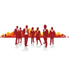 Business people cityscape background vector image
