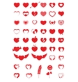 Heart icons symbols vector image