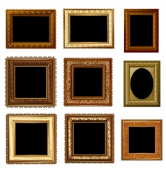 Set retro frame vector image