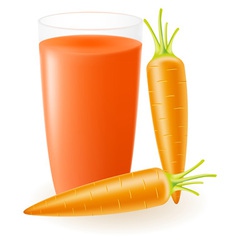 Carrot juice vector image
