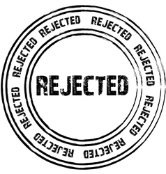 Black stamps for rejected vector image