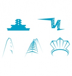 Real estate symbols vector image