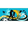 Girl birds vector image
