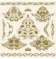 Set of damask ornaments vector image
