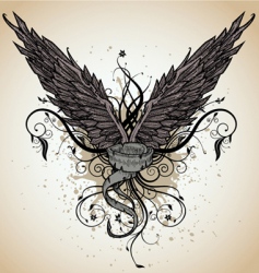 Grunge wing vector image