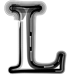 Abstract font letter L vector image