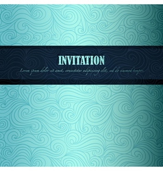 Sea theme invitation vector image