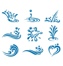 Water icons vector image