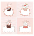 Set of greeting cards vector image