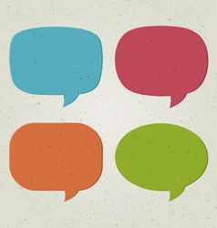 Retro speech bubbles set vector image