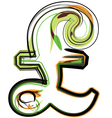Organic Font vector image